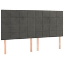 vidaXL sötétszürke bársony ágykeret matrac nélkül 160 x 200 cm