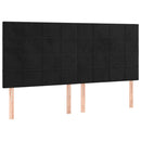 vidaXL fekete bársony ágykeret matrac nélkül 160 x 200 cm