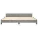 vidaXL világosszürke bársony ágykeret matrac nélkül 200 x 200 cm