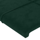 vidaXL sötétzöld bársony ágykeret matrac nélkül 200x200 cm