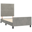 vidaXL világosszürke bársony ágykeret matrac nélkül 80x200 cm