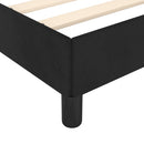 vidaXL fekete bársony ágykeret fejtámlával 90x200 cm