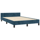 vidaXL sötétkék bársony ágykeret matrac nélkül 120 x 200 cm