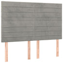 vidaXL világosszürke bársony ágykeret matrac nélkül 140 x 190 cm