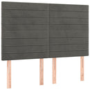 vidaXL sötétszürke bársony ágykeret matrac nélkül 140 x 190 cm