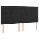 vidaXL fekete bársony ágykeret matrac nélkül 160 x 200 cm