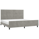 vidaXL világosszürke bársony ágykeret matrac nélkül 200 x 200 cm