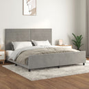 vidaXL világosszürke bársony ágykeret matrac nélkül 200 x 200 cm