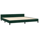 vidaXL sötétzöld bársony ágykeret matrac nélkül 200x200 cm