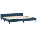 vidaXL sötétkék bársony ágykeret matrac nélkül 200x200 cm