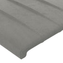 vidaXL világosszürke bársony ágykeret matrac nélkül 90x200 cm