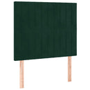 vidaXL sötétzöld bársony ágykeret matrac nélkül 100x200 cm