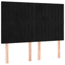 vidaXL fekete bársony ágykeret matrac nélkül 140x200 cm