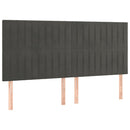 vidaXL sötétszürke bársony ágykeret matrac nélkül 160 x 200 cm