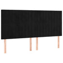 vidaXL fekete bársony ágykeret matrac nélkül 160 x 200 cm