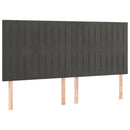 vidaXL sötétszürke bársony ágykeret fejtámlával 180 x 200 cm