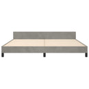 vidaXL világosszürke bársony ágykeret matrac nélkül 200 x 200 cm