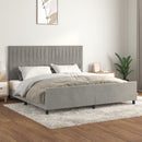 vidaXL világosszürke bársony ágykeret matrac nélkül 200 x 200 cm
