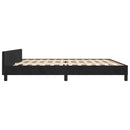 vidaXL fekete bársony ágykeret matrac nélkül 200 x 200 cm