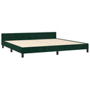 vidaXL sötétzöld bársony ágykeret matrac nélkül 200x200 cm