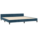 vidaXL sötétkék bársony ágykeret matrac nélkül 200x200 cm