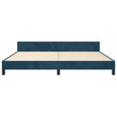 vidaXL sötétkék bársony ágykeret matrac nélkül 200x200 cm
