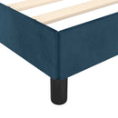 vidaXL sötétkék bársony ágykeret matrac nélkül 80 x 200 cm