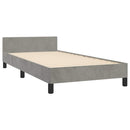 vidaXL világosszürke bársony ágykeret matrac nélkül 90x200 cm