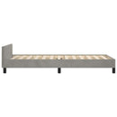 vidaXL világosszürke bársony ágykeret matrac nélkül 90x200 cm