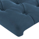 vidaXL sötétkék bársony ágykeret matrac nélkül 90x200 cm