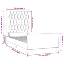 vidaXL sötétzöld bársony ágykeret matrac nélkül 100x200 cm