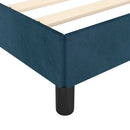 vidaXL sötétkék bársony ágykeret matrac nélkül 100x200 cm
