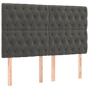 vidaXL sötétszürke bársony ágykeret matrac nélkül 140 x 190 cm