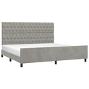 vidaXL világosszürke bársony ágykeret matrac nélkül 200 x 200 cm