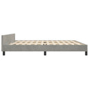 vidaXL világosszürke bársony ágykeret matrac nélkül 200 x 200 cm