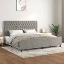 vidaXL világosszürke bársony ágykeret matrac nélkül 200 x 200 cm