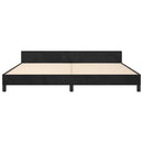 vidaXL fekete bársony ágykeret matrac nélkül 200 x 200 cm