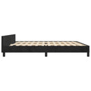 vidaXL fekete bársony ágykeret matrac nélkül 200 x 200 cm