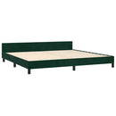 vidaXL sötétzöld bársony ágykeret matrac nélkül 200x200 cm