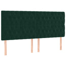 vidaXL sötétzöld bársony ágykeret matrac nélkül 200x200 cm