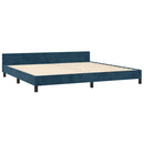 vidaXL sötétkék bársony ágykeret matrac nélkül 200x200 cm
