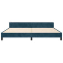 vidaXL sötétkék bársony ágykeret matrac nélkül 200x200 cm
