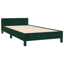 vidaXL sötétzöld bársony ágykeret matrac nélkül 80 x 200 cm