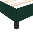 vidaXL sötétzöld bársony ágykeret matrac nélkül 80 x 200 cm