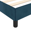 vidaXL sötétkék bársony ágykeret matrac nélkül 80 x 200 cm