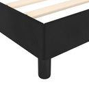 vidaXL fekete bársony ágykeret fejtámlával 90x200 cm