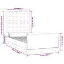 vidaXL sötétzöld bársony ágykeret matrac nélkül 90x200 cm