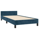 vidaXL sötétkék bársony ágykeret matrac nélkül 90x200 cm