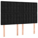 vidaXL fekete bársony ágykeret matrac nélkül 140 x 190 cm