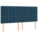 vidaXL sötétkék bársony ágykeret matrac nélkül 140 x 190 cm